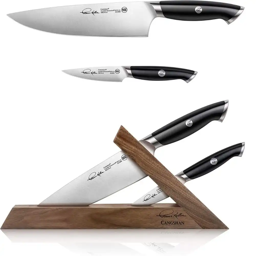 Alternative view of Cangshan Cutlery Thomas Keller Signature Collection TAI 3-Piece Knife Block Set