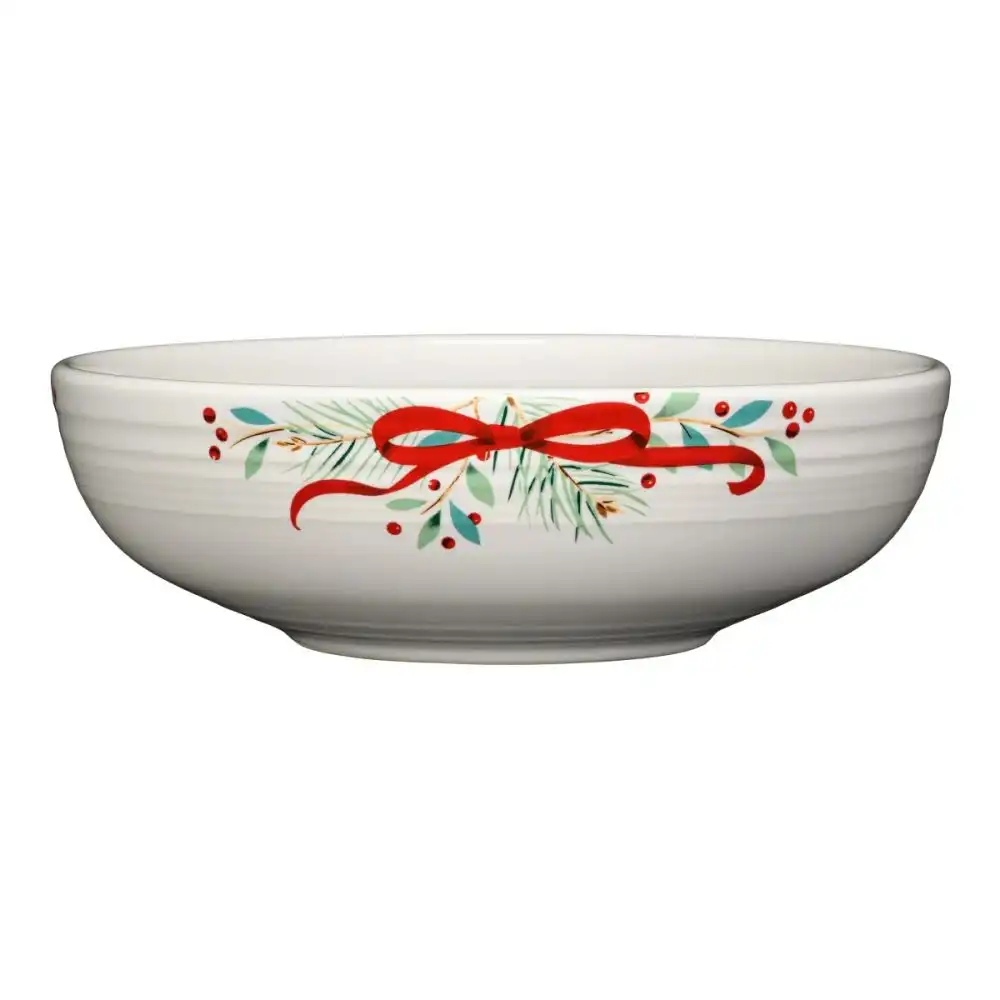 Fiesta® 68oz Large Bistro Bowl | Holly Berry Christmas Garland