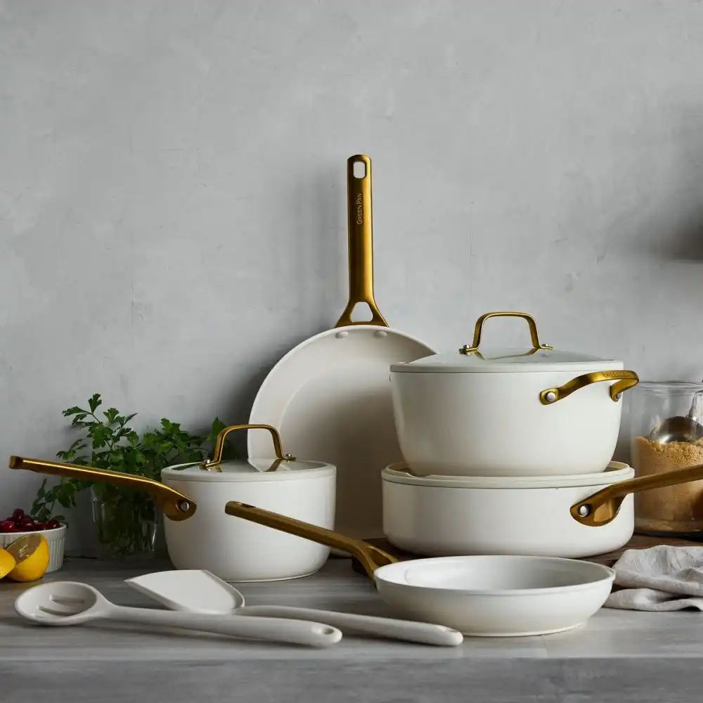 Alternative view of GreenPan Reserve Pro 10-Piece Cookware Set | Cream