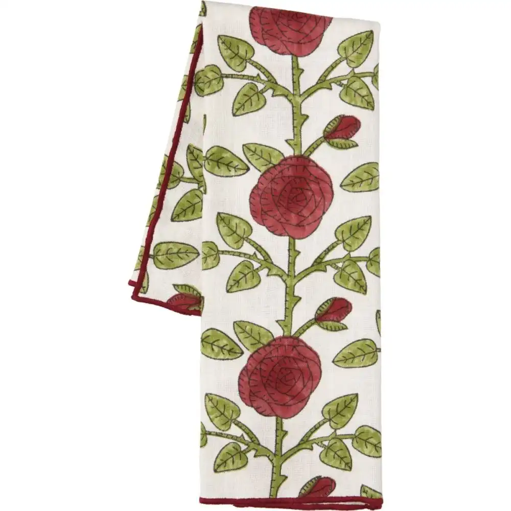 Alternative view of Danica Studio Block Print Dishtowel | Rose Briar