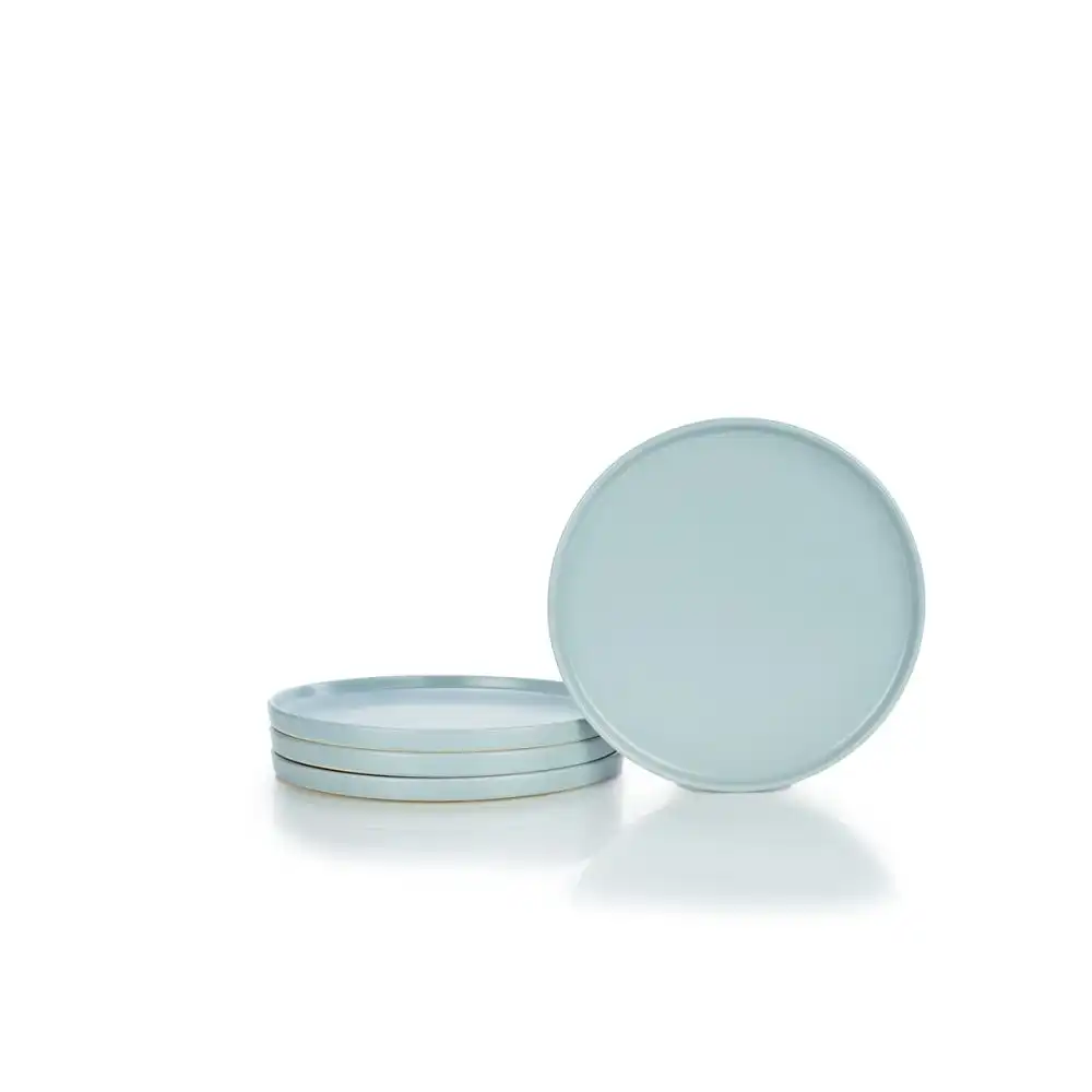 Everything Kitchens Modern Flat 8" Lunch Plates (Set of 4) | Dusty Blue