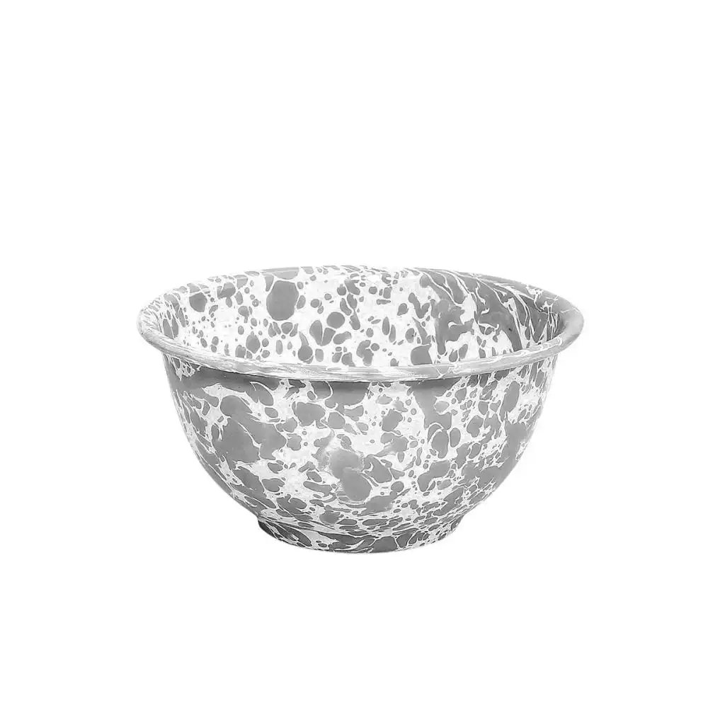 Crow Canyon 14oz Small Footed Bowl | Grey Splatter