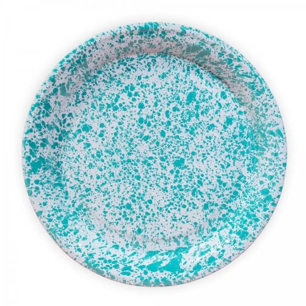 Crow Canyon 20.5" Large  Round Tray | Turquoise Splatter