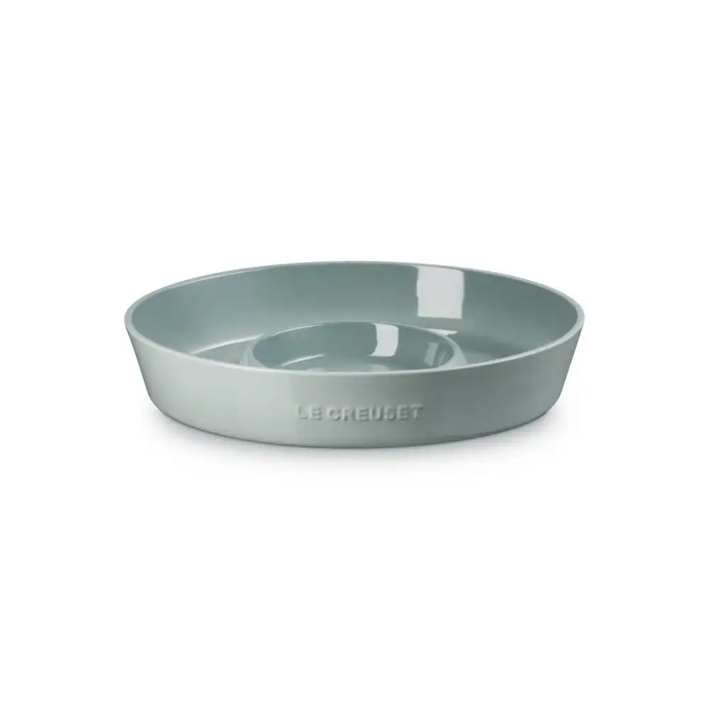 Alternative view of Le Creuset 13" Chip and Dip Platter | Sea Salt