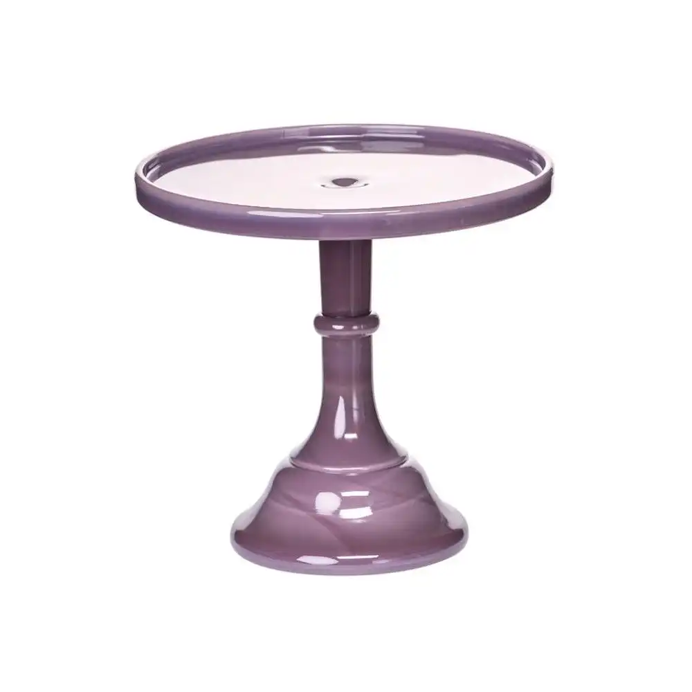 Mosser Glass 9" Cake Plate | Egg Plant