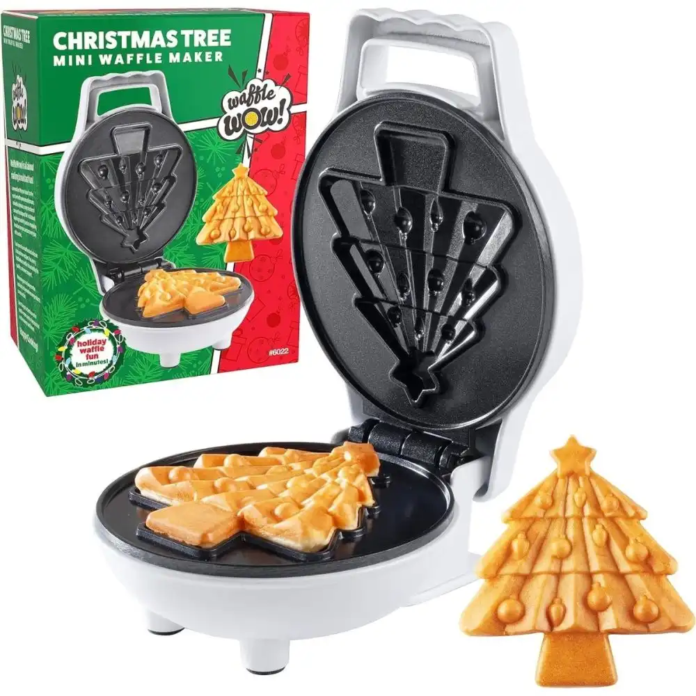 CucinaPro Waffle Wow! Waffle Maker | Mini Christmas Tree