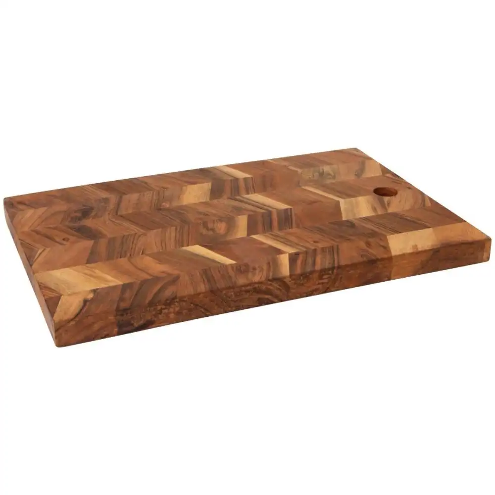 Danica Heirloom Acacia Chevron 15.5" Rectangle Serving Board