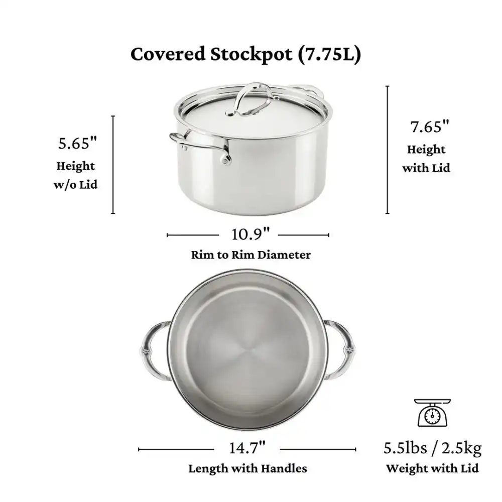 Alternative view of Hestan ProBond® Luxe Stainless Steel Stock Pot with Lid | 8 Qt.