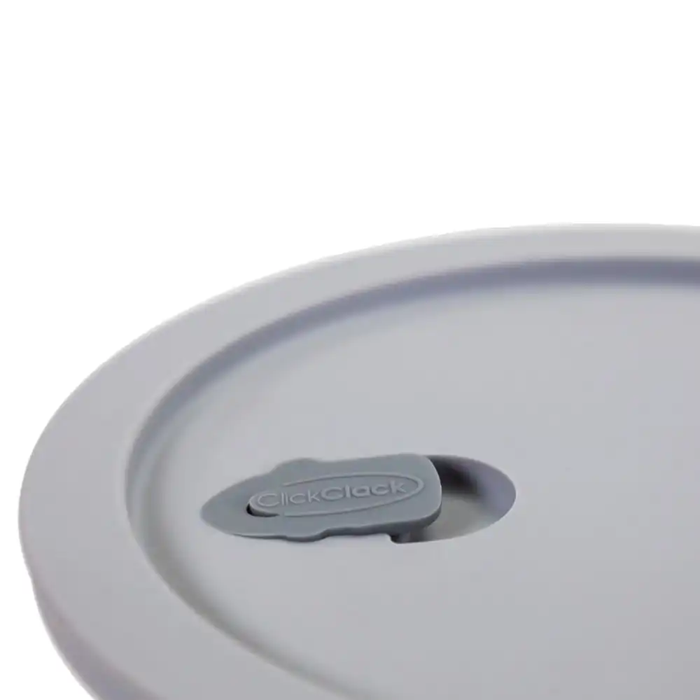 Alternative view of Click Clack 0.4 Quart Cook+ Round Heatproof Glass Container | Grey
