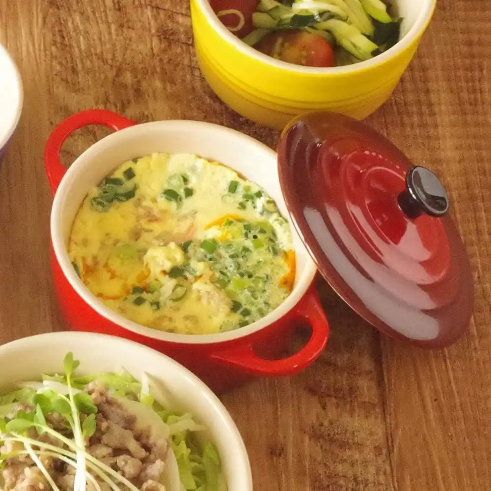 Alternative view of Le Creuset 8oz Round Mini Cocotte | Cerise/Cherry Red