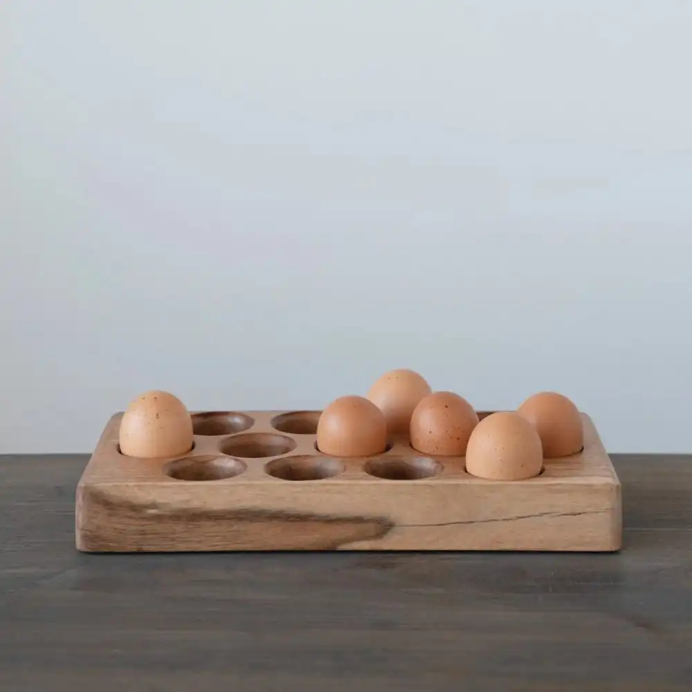 Alternative view of Creative Co-Op Acacia Wood Egg Tray