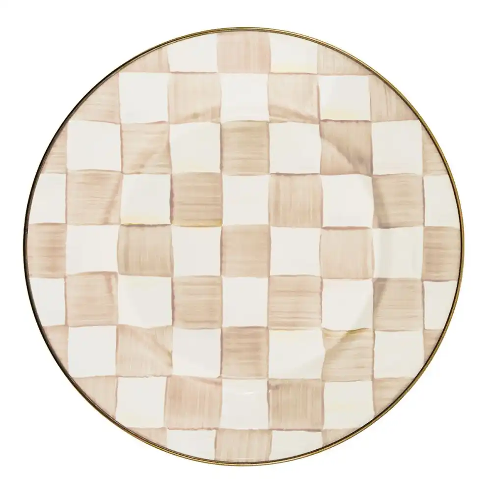 MacKenzie-Childs Mocha Check 10" Dinner Plate