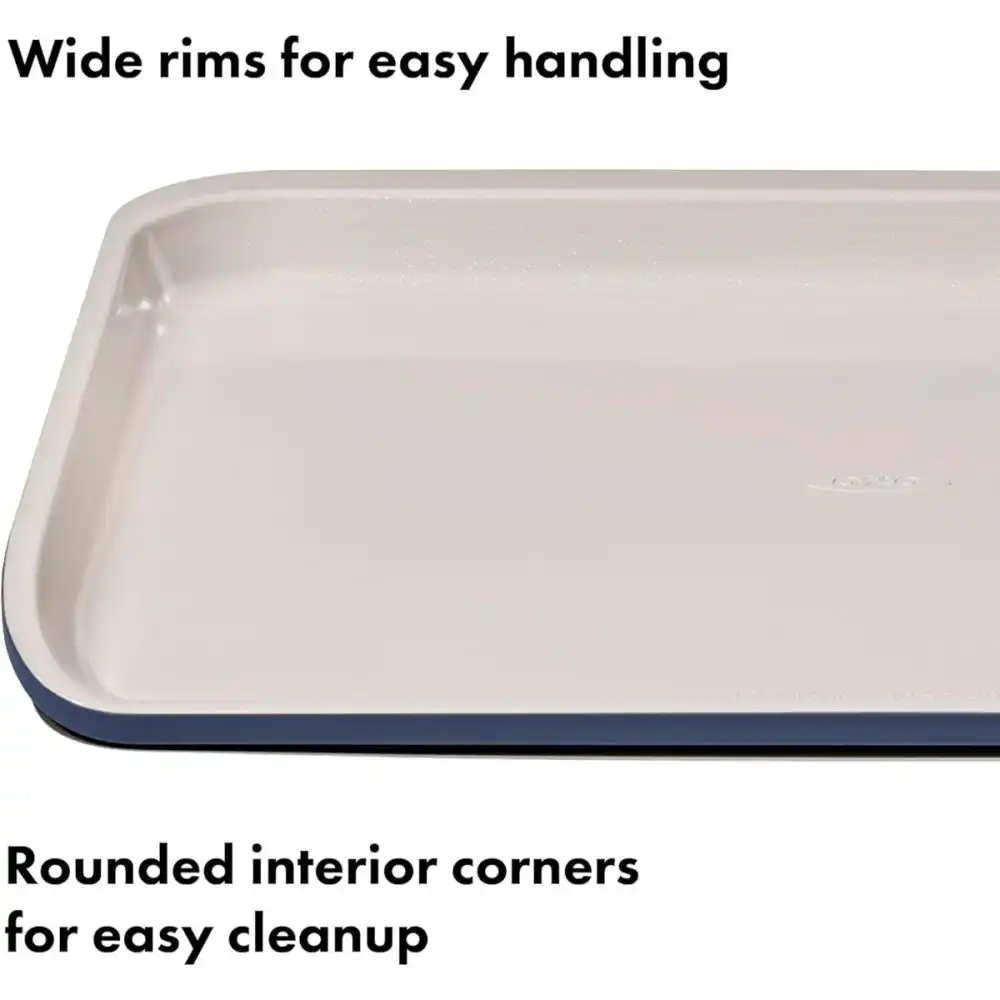 Alternative view of OXO Good Grips Non-Stick Pro Ceramic Coated Metal Bakeware Cookie Sheet | Storm Blue
