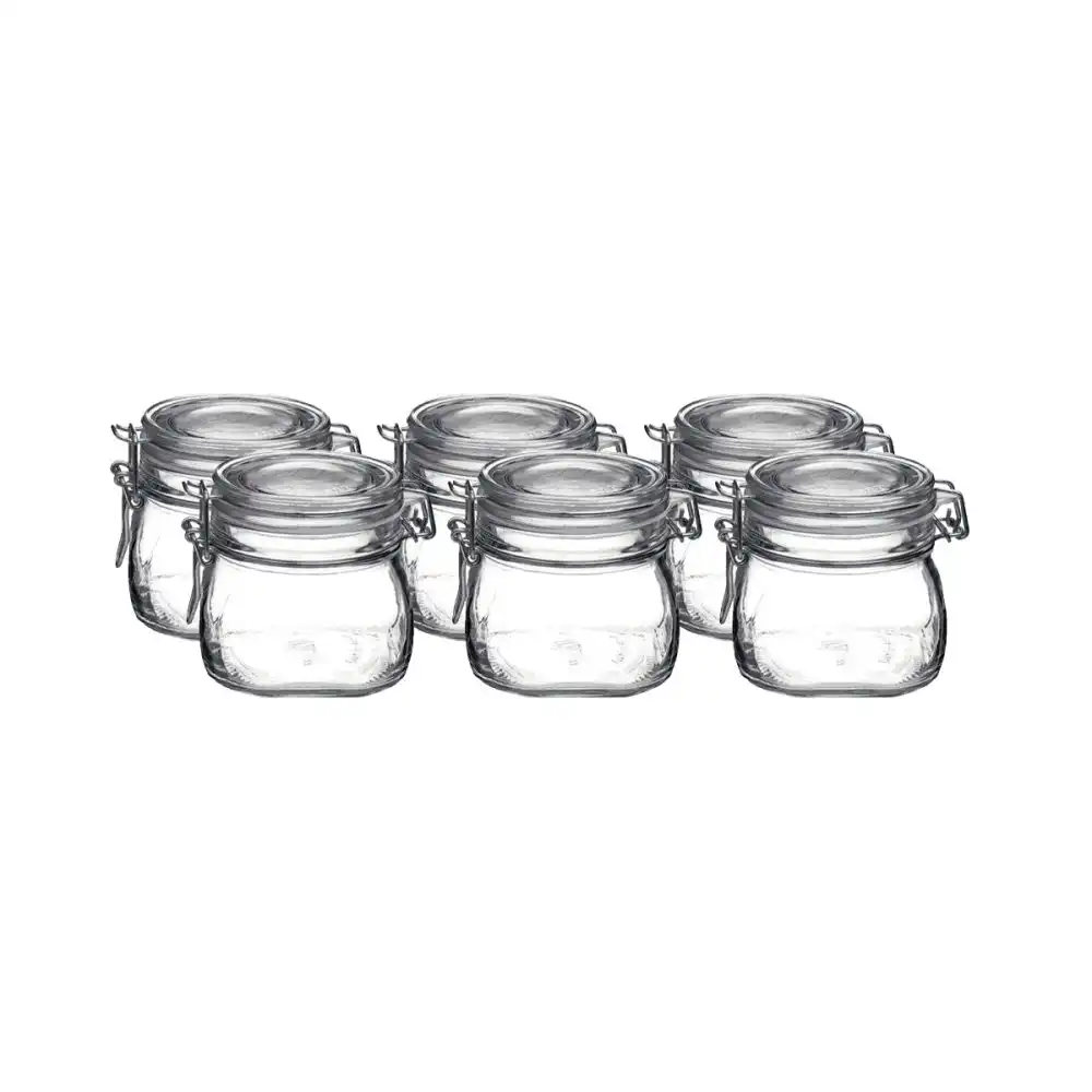 Bormioli Rocco Fido Swing Top Canning Jars (Set of 6) | 17.5oz (0.5L)