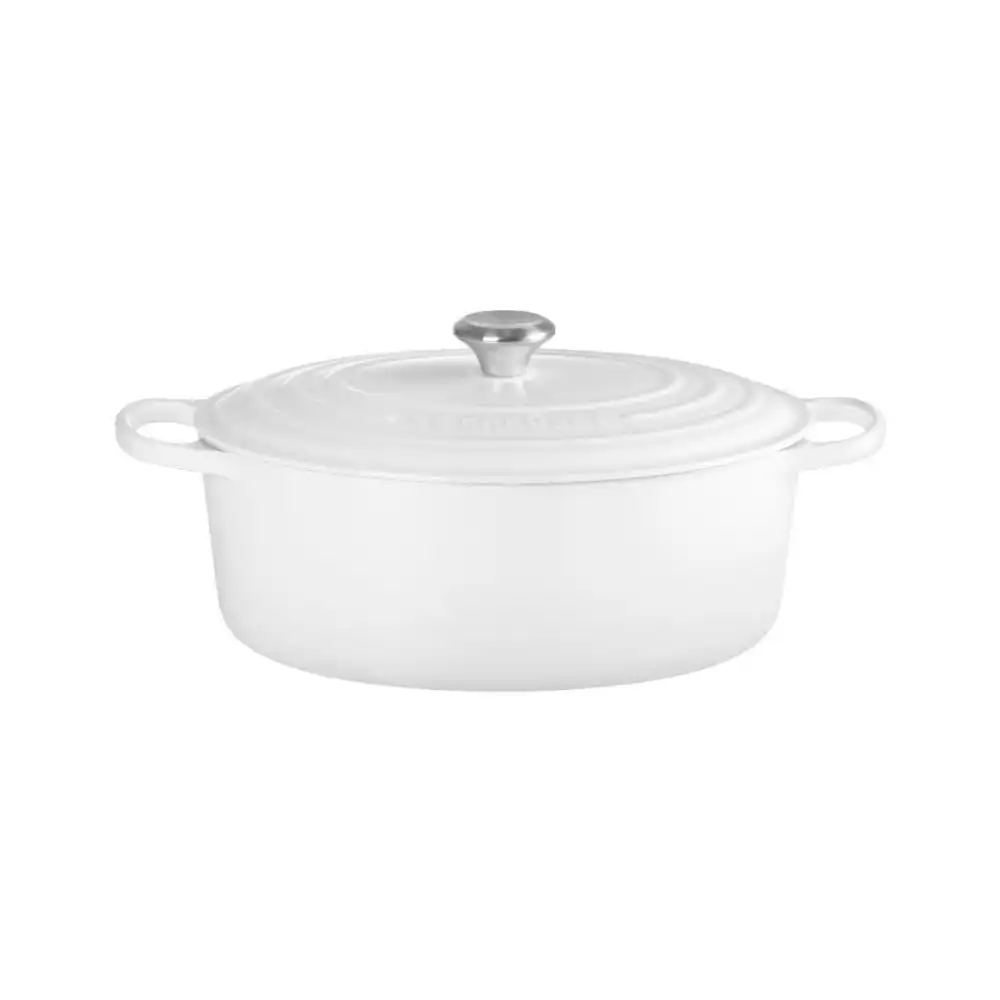 Alternative view of Le Creuset Signature 8 Qt. Oval Dutch Oven | White