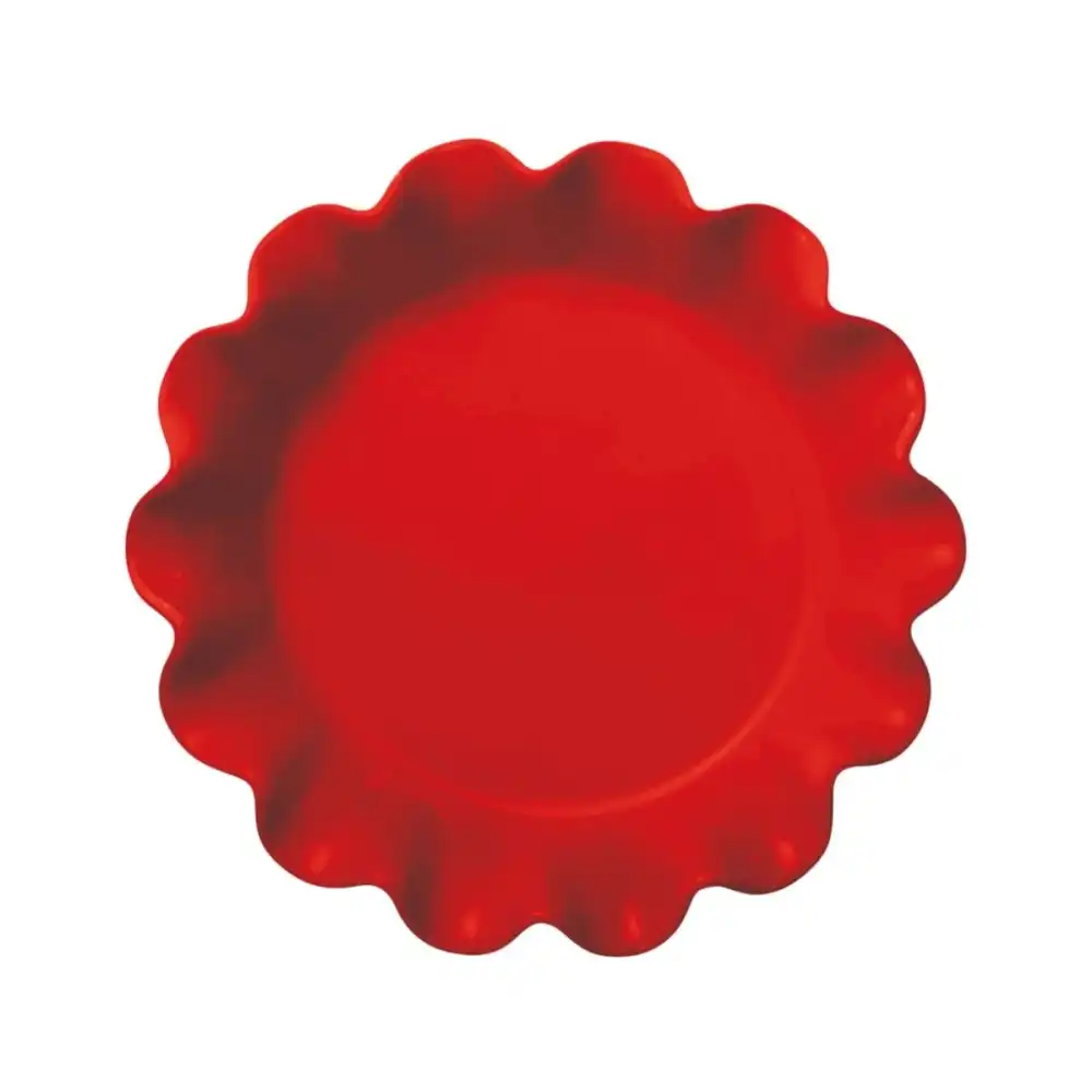 Alternative view of Emile Henry 10.4" Deep Ruffled Pie Dish | Burgundy