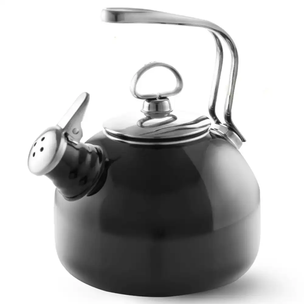 Chantal 1.8Qt. Enamel-on-Steel Classic Tea Kettle | Black