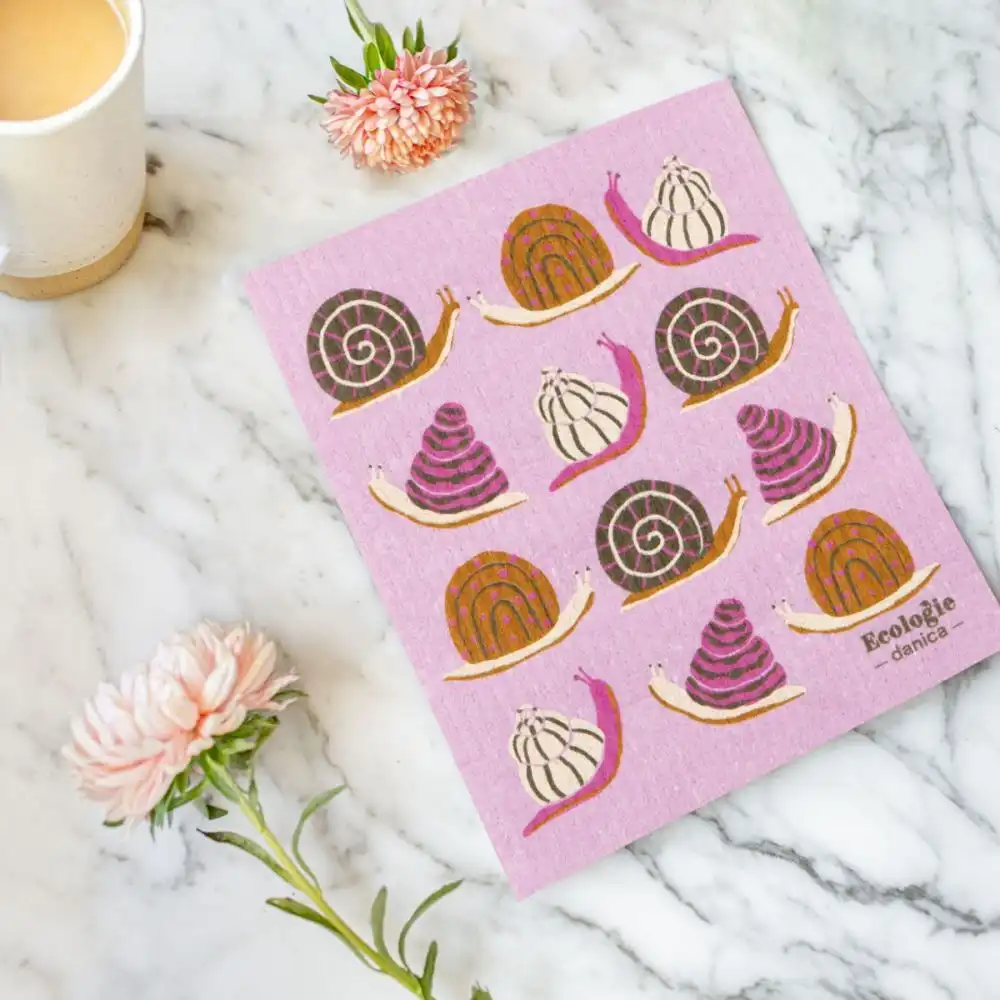 Alternative view of Ecologie by Danica Swedish Sponge Dish Cloth | Snails