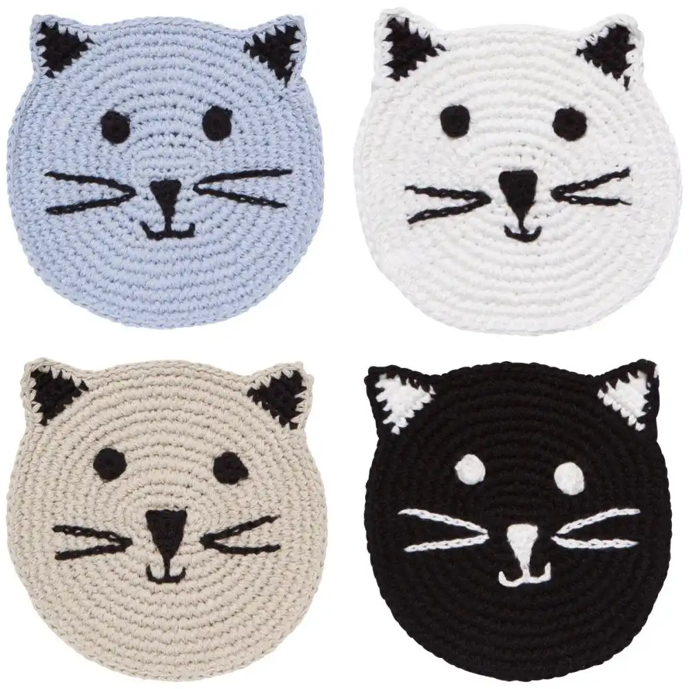 Danica Jubilee Crochet Coasters (Set of 4) | Meow & Furever