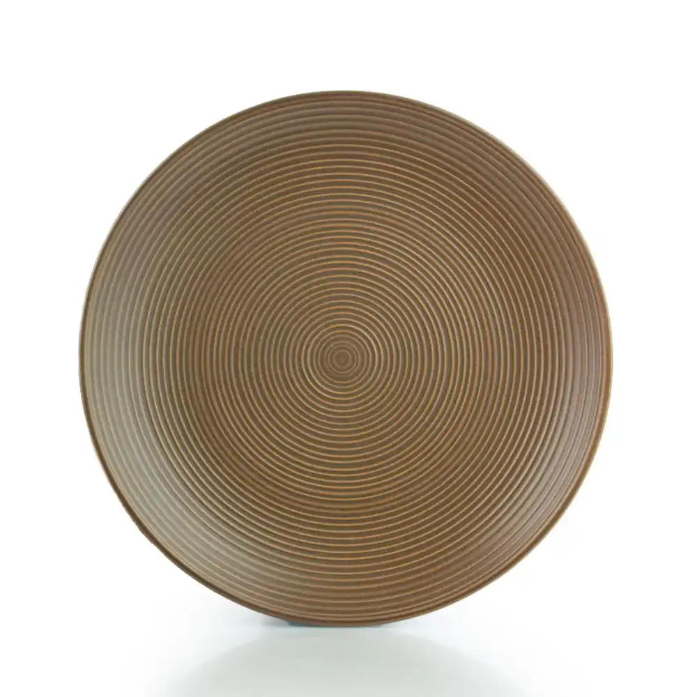 Alternative view of Everything Kitchens Deep Matte 10.5" Dinner Plates (Set of 4) | Mocha