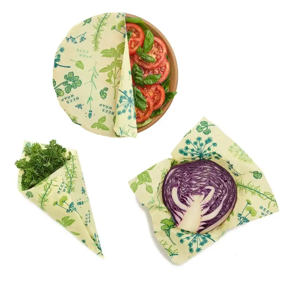 Alternative view of Bee's Wrap 3-Piece Plant Based Wax Food Wrap Set | Herb Garden (Assorted)