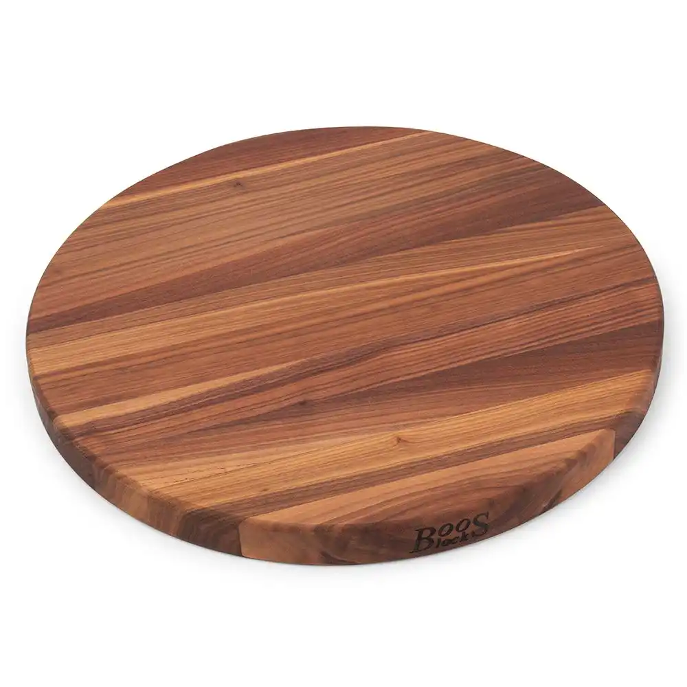 John Boos - 18" Round Cutting Board - Edge Grain – Walnut