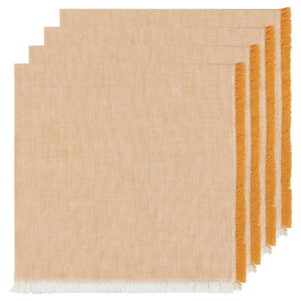 Danica Heirloom 18" Chambray Napkins (Set of 4) | Ochre