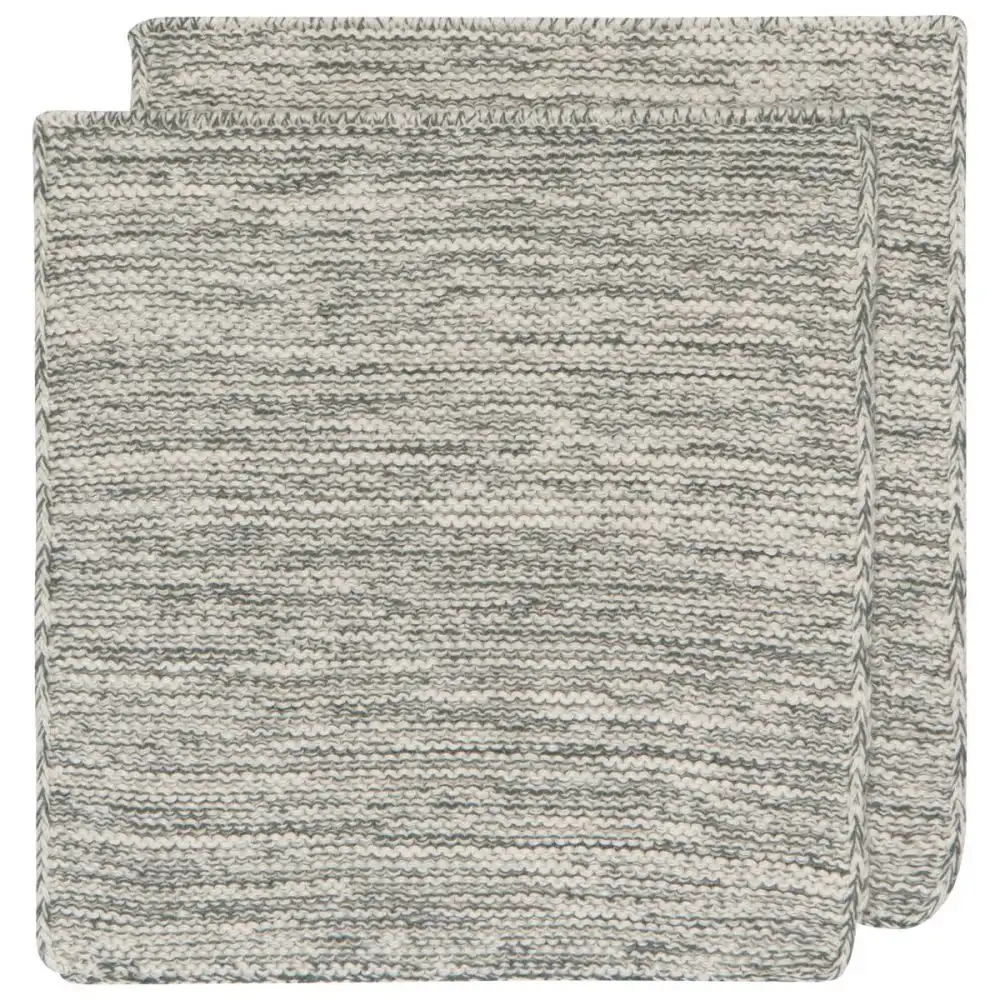 Danica Heirloom 8" x 8" Knit Dish Cloths (Set of 2) | Jade