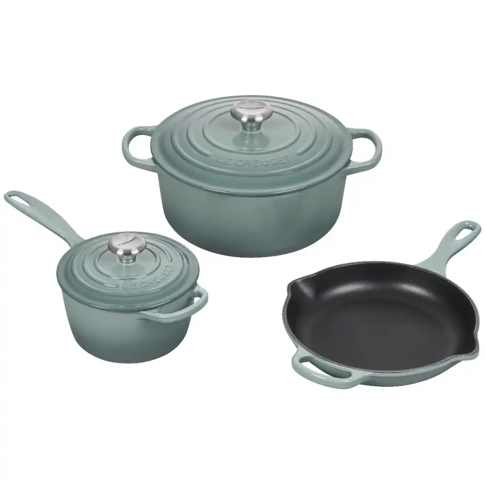 Le Creuset 5-Piece Signature Cookware Set | Sea Salt