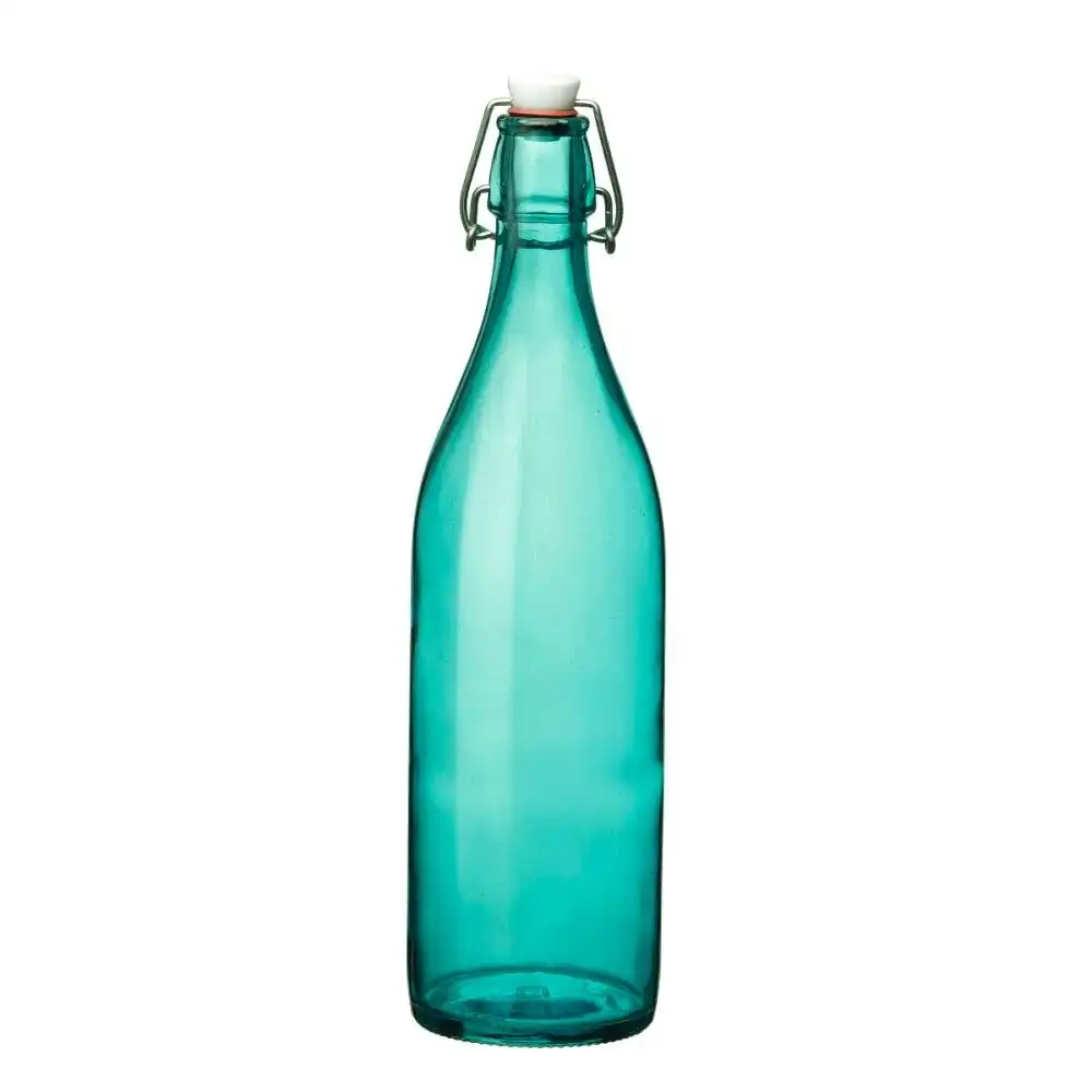 Bormioli Rocco Giara 33.75oz (1L) Swing Top Glass Bottle | Sky Blue