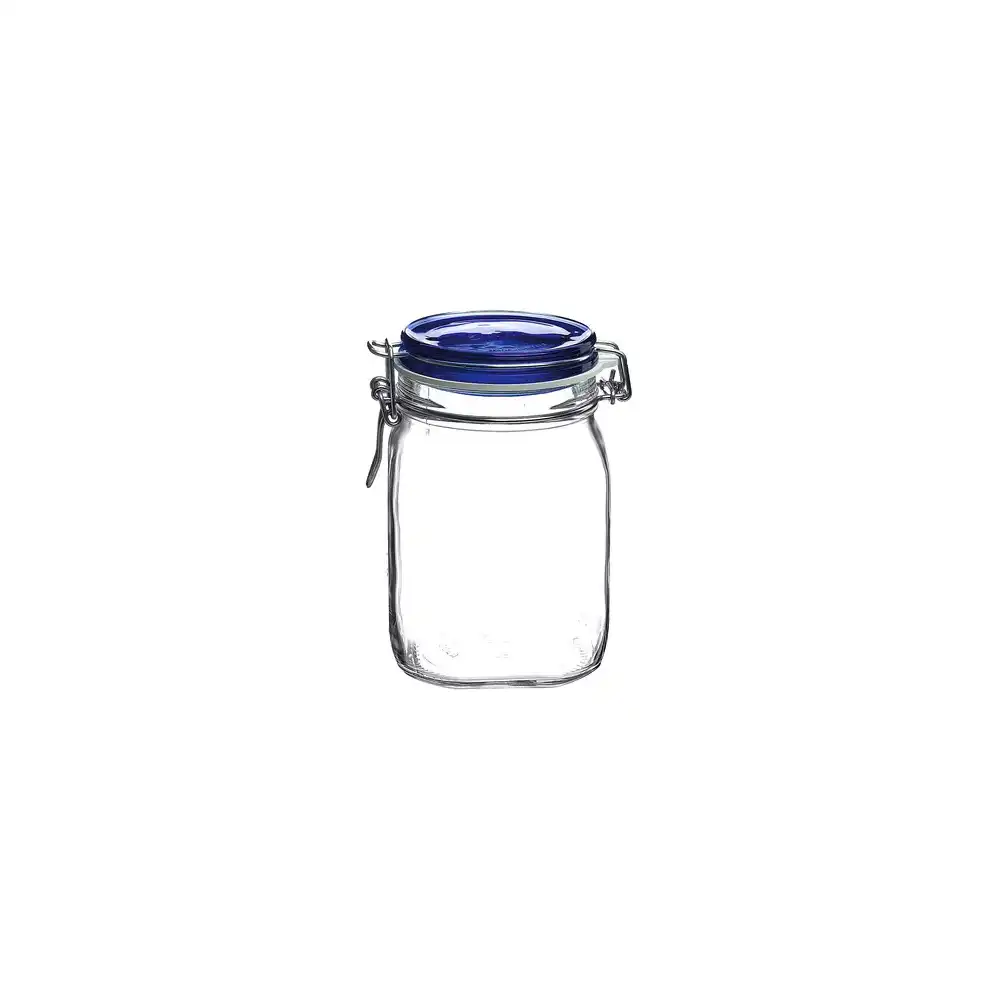 Bormioli Rocco Fido Swing Top Canning Jar with Blue Lid | 33.75oz (1L)