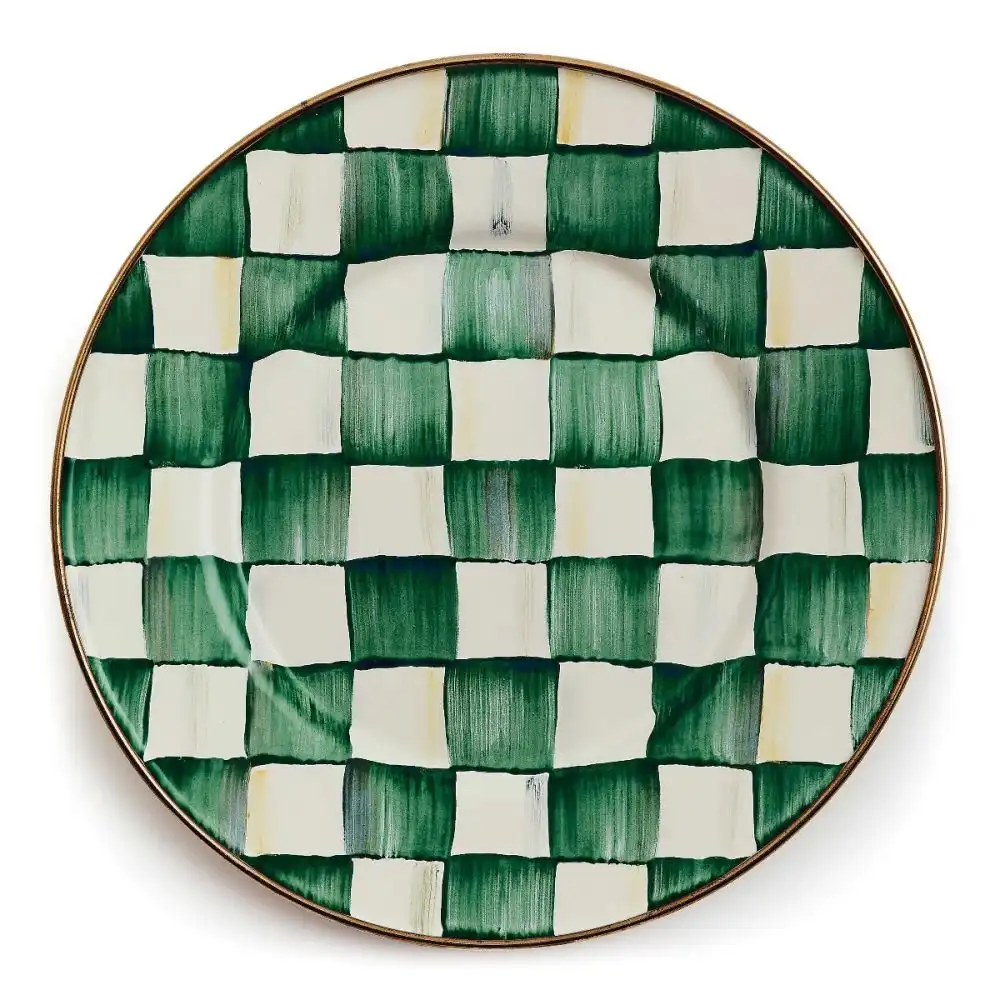 MacKenzie-Childs Emerald Check 8" Salad Plate