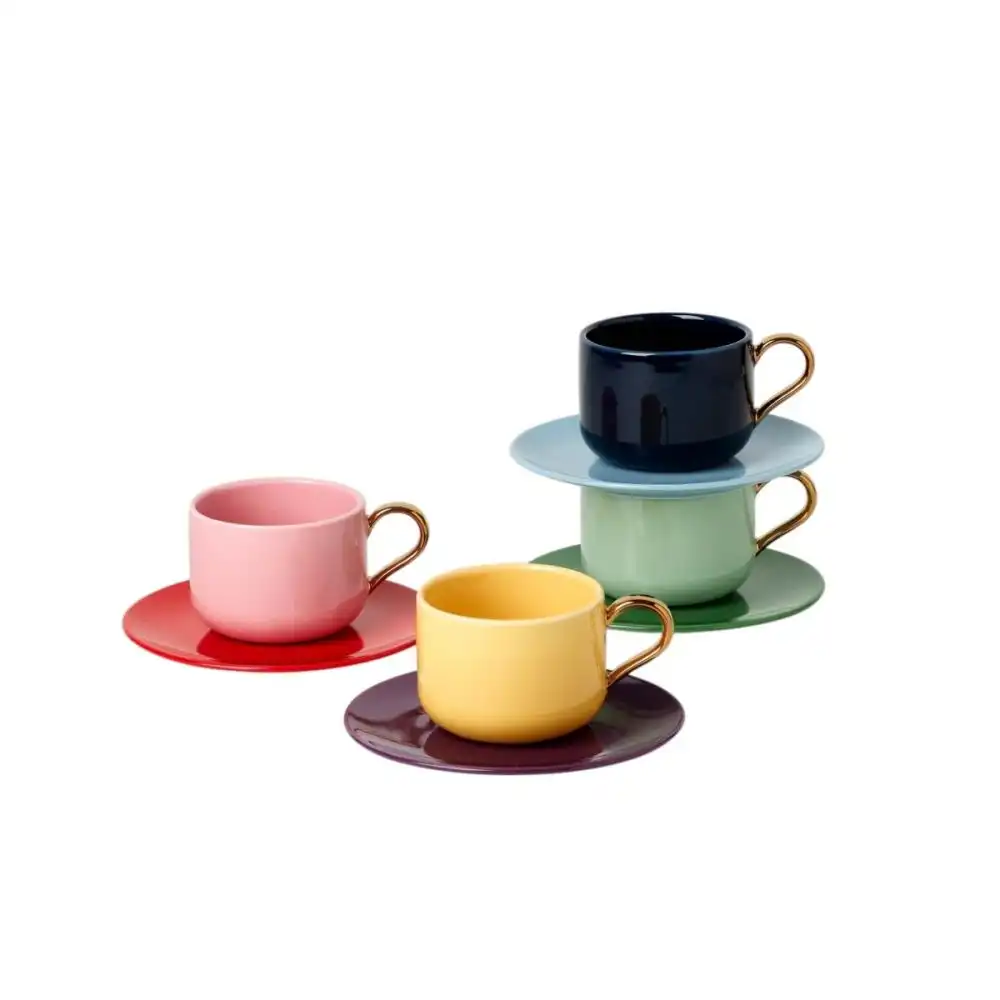 Kate Spade Make It Pop 8-Piece Cup & Saucer Set