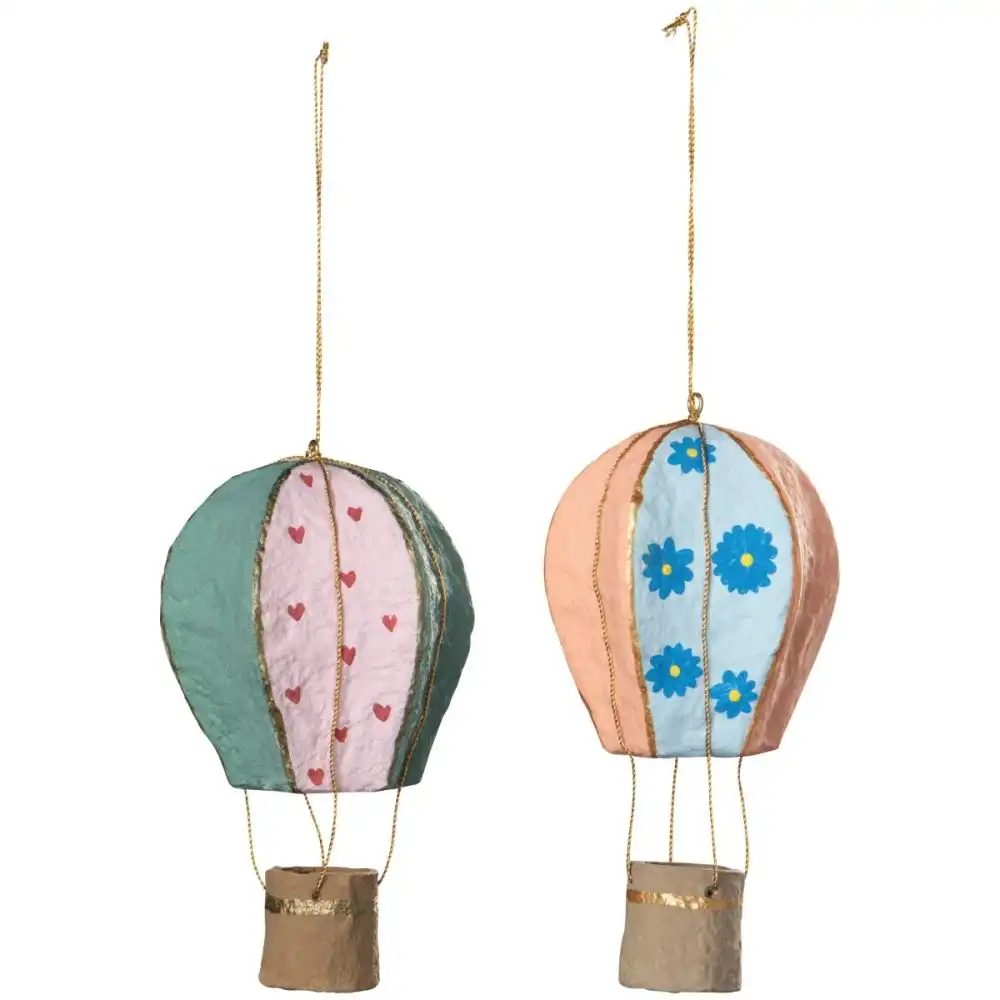 Danica Jubilee Christmas Hot Air Balloon Mache Ornament | Assorted Styles