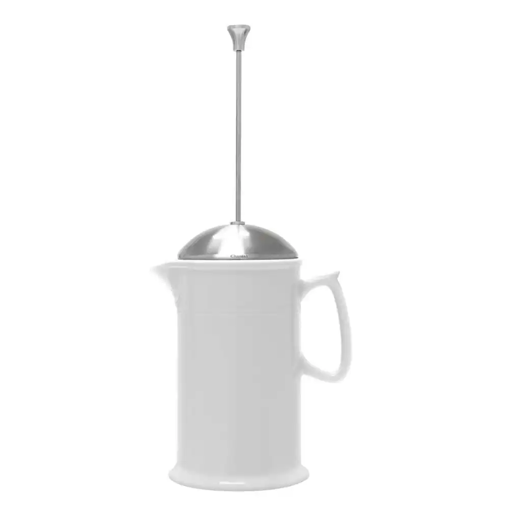 Alternative view of Chantal 28 Oz. Ceramic French Press with Stainless Steel Plunger | White