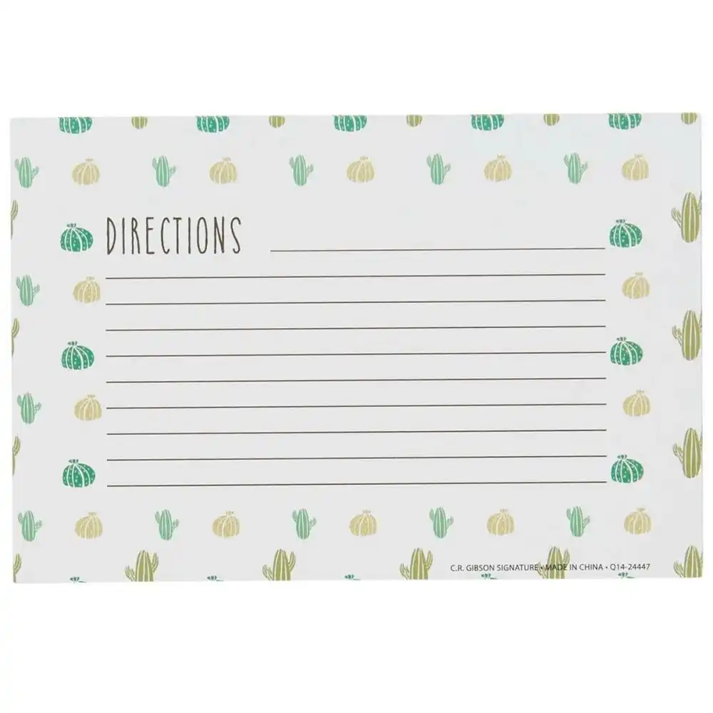 C.R. Gibson 4" x 6" Recipe Cards | Cactus