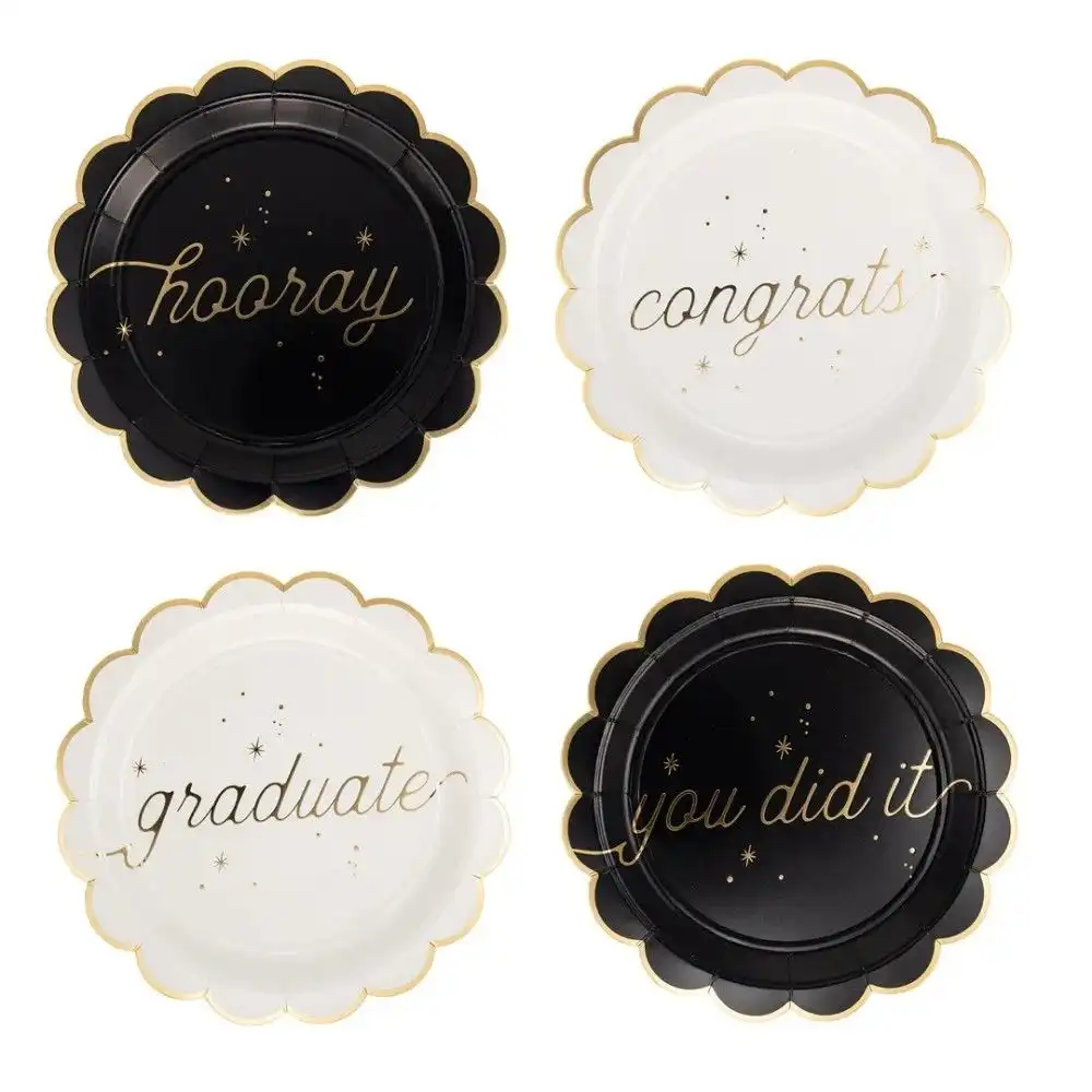 My Mind's Eye Well Wishes Paper Plate Set | 8-Piece