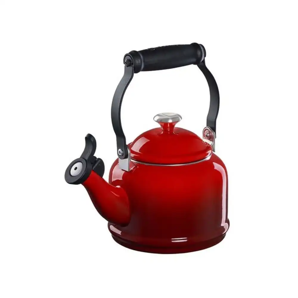 Le Creuset 1.25 Qt. Demi Kettle Tea Pot with Stainless Steel Knob | Cerise/Cherry Red