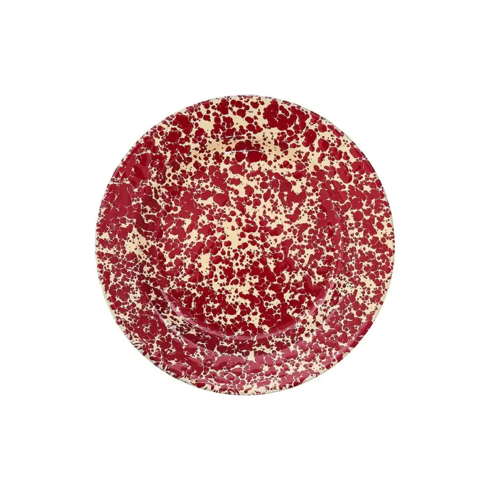 Crow Canyon 8" Salad Plate | Burgundy Splatter