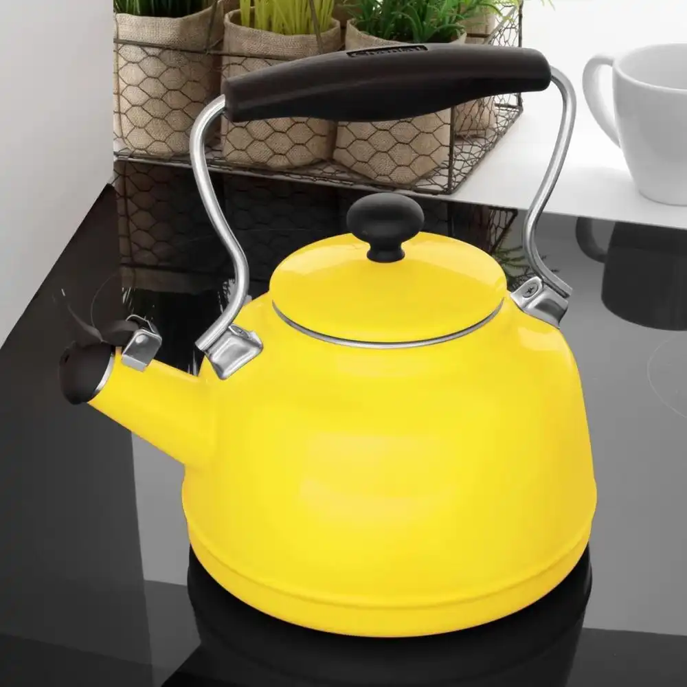 Alternative view of Chantal 1.7Qt. Enamel-on-Steel Vintage Tea Kettle | Canary Yellow