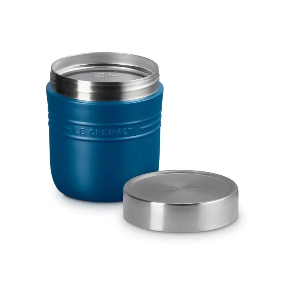 Alternative view of Le Creuset On The Go 16oz Stainless Steel Food Jar | Deep Teal
