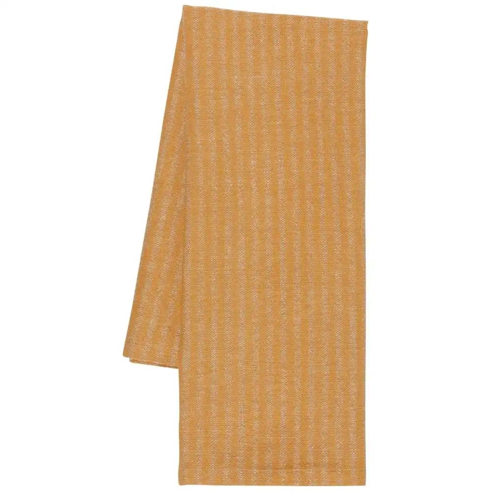 Alternative view of Danica Heirloom Linen-Cotton Dishtowel | Ochre Stripe