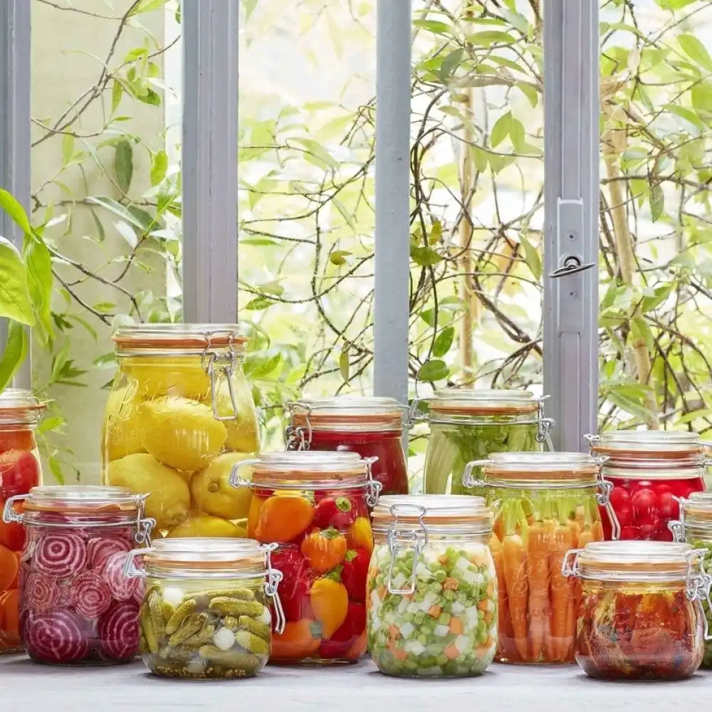 Alternative view of Le Parfait 500ml Rounded French Glass Storage Jar with Airtight Rubber Seal