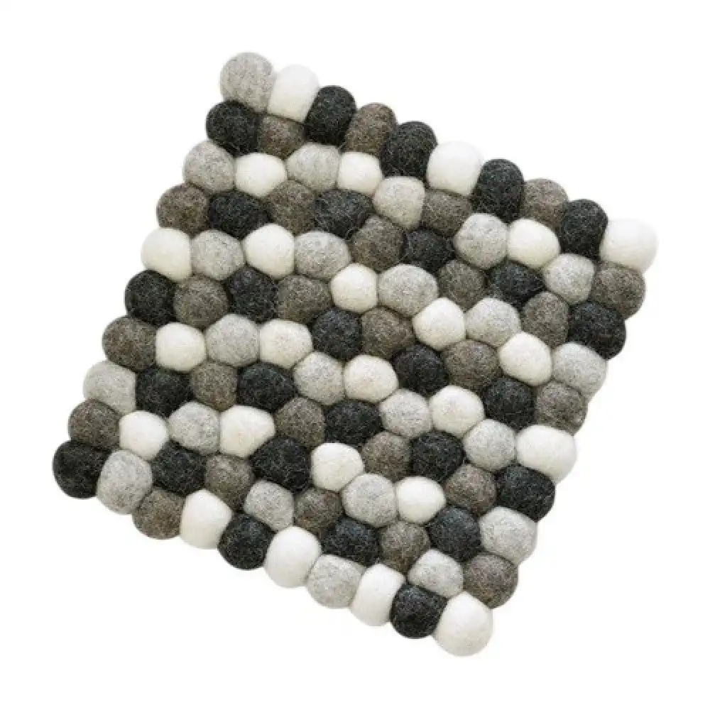 Cilio Fair Trade Virgin Wool Square Trivet | Grigio
