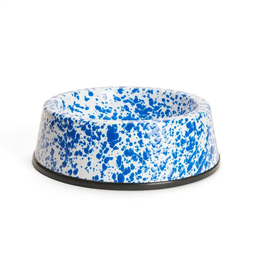 Crow Canyon Large Pet Bowl | Blue Splatter