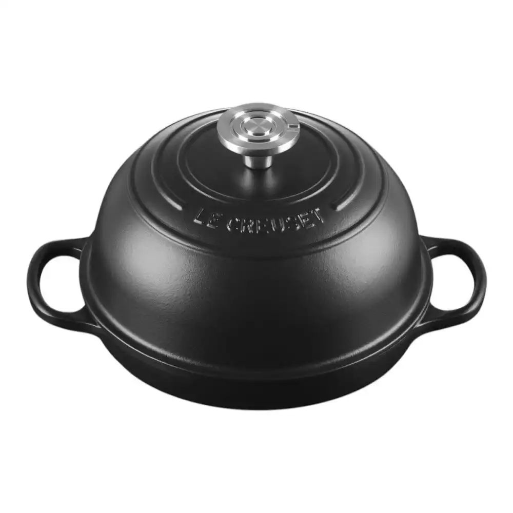 Le Creuset 9.5" Signature Bread Oven with Crucible Stainless Steel Knob | Licorice