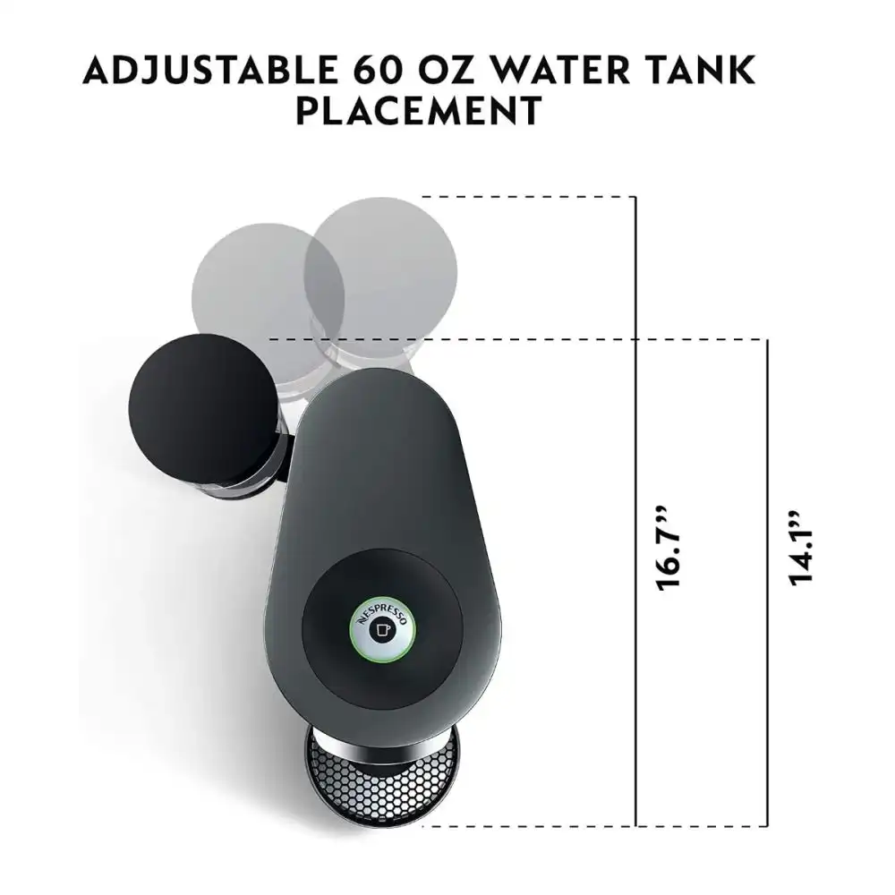 Alternative view of Nespresso Vertuo Plus Deluxe Pod Capsule Coffee & Espresso Machine by De'Longhi | Titan