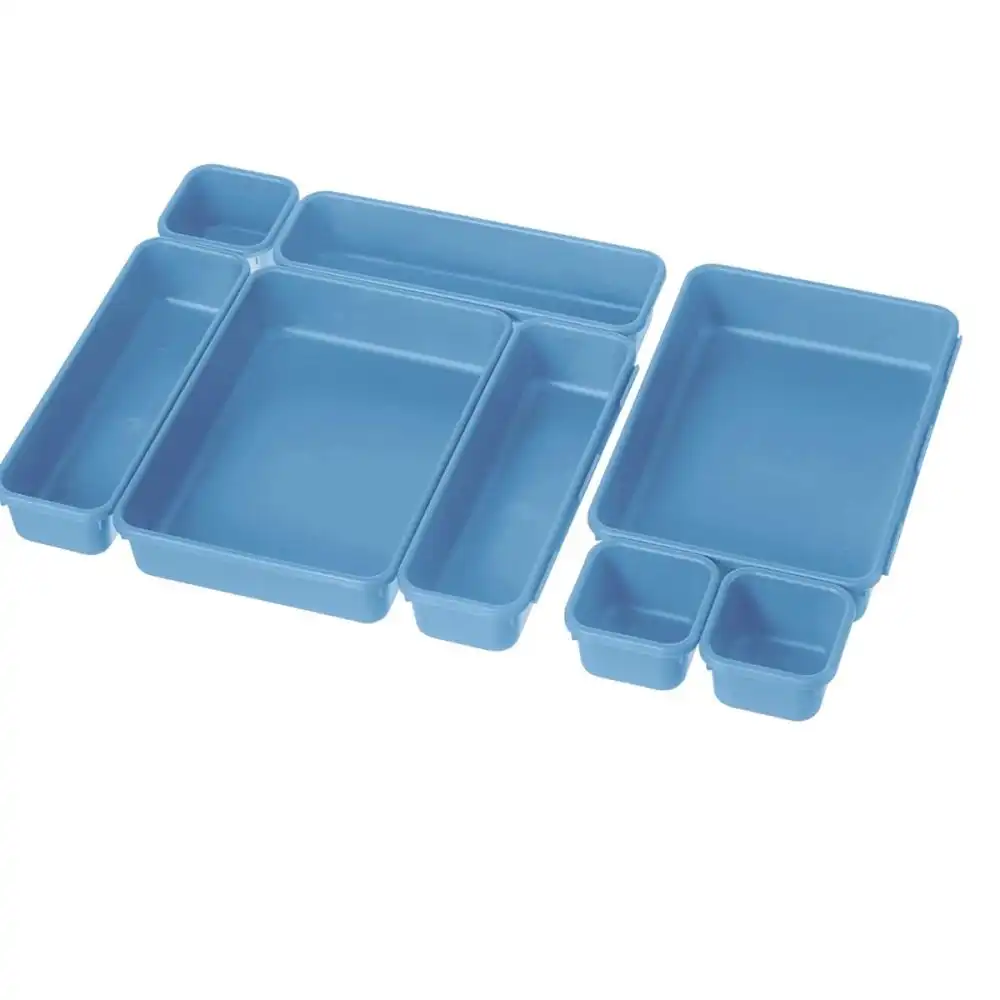 OGGI Interlocking Bins (8-Pack) | Ice Blue