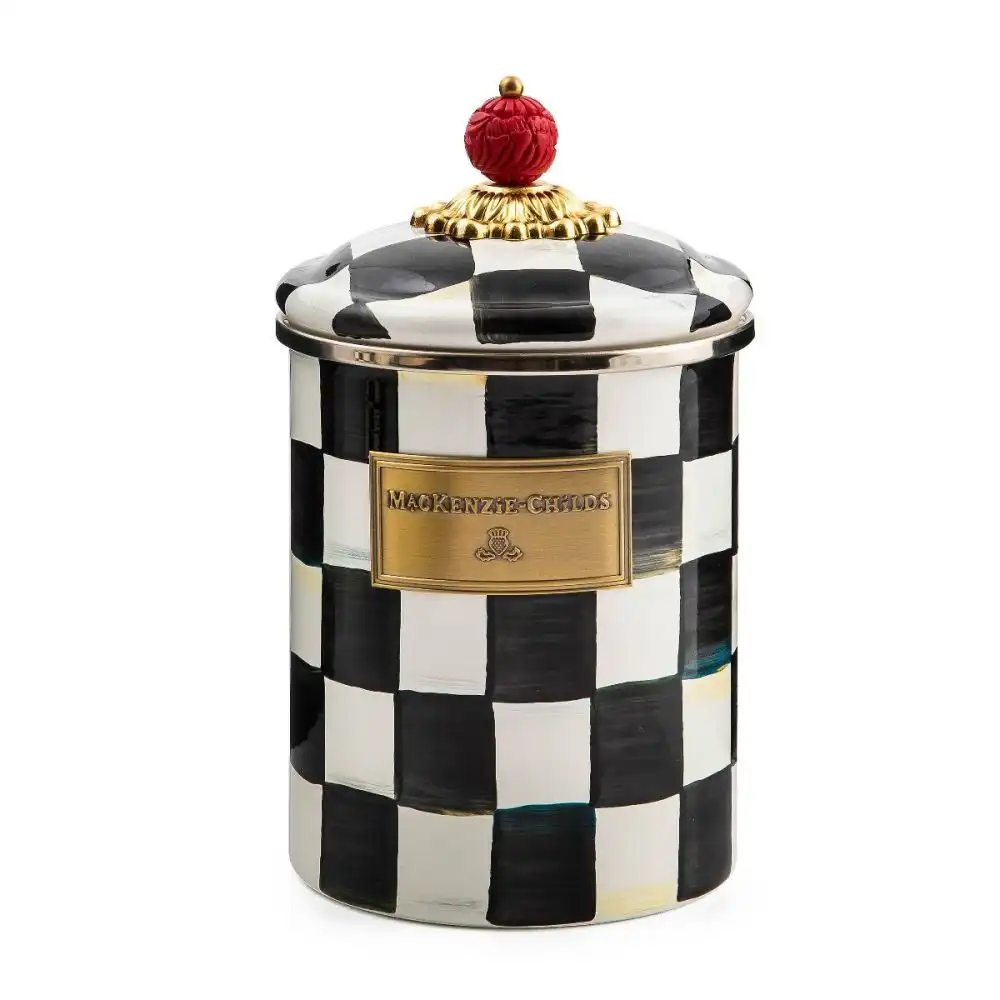 MacKenzie-Childs Courtly Check  2 Qt. Large Canister