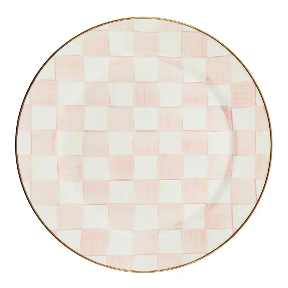 MacKenzie-Childs Rosy Check 10" Dinner Plate